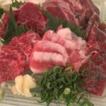 熊本より 『桜肉』 〜盛り合わせ〜 美味しい馬刺し レバー、ハツも 入荷してますよー 今夜はゆっくりまったり 飲みに来て下さーい 皆様の御来店 雄町してまーす